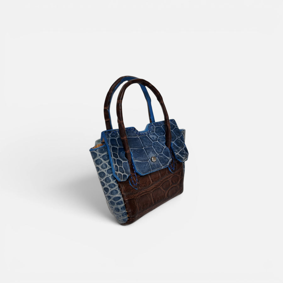 Mini sac MRLM — Alligator Bleu