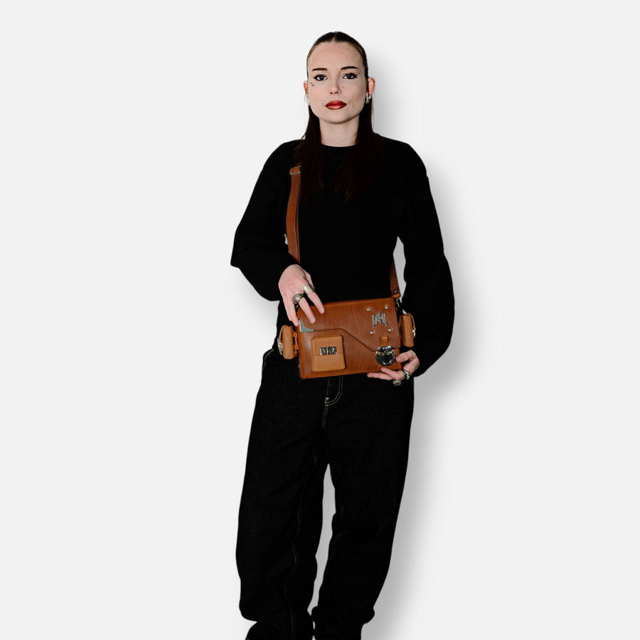 Sac DOSI en cuir pleine fleur, vue de détail