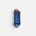 Étui à briquet en cuir de queue de castor bleu fait main, MRLM