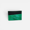 Porte-cartes bicolore — Vachette & Lézard Vert