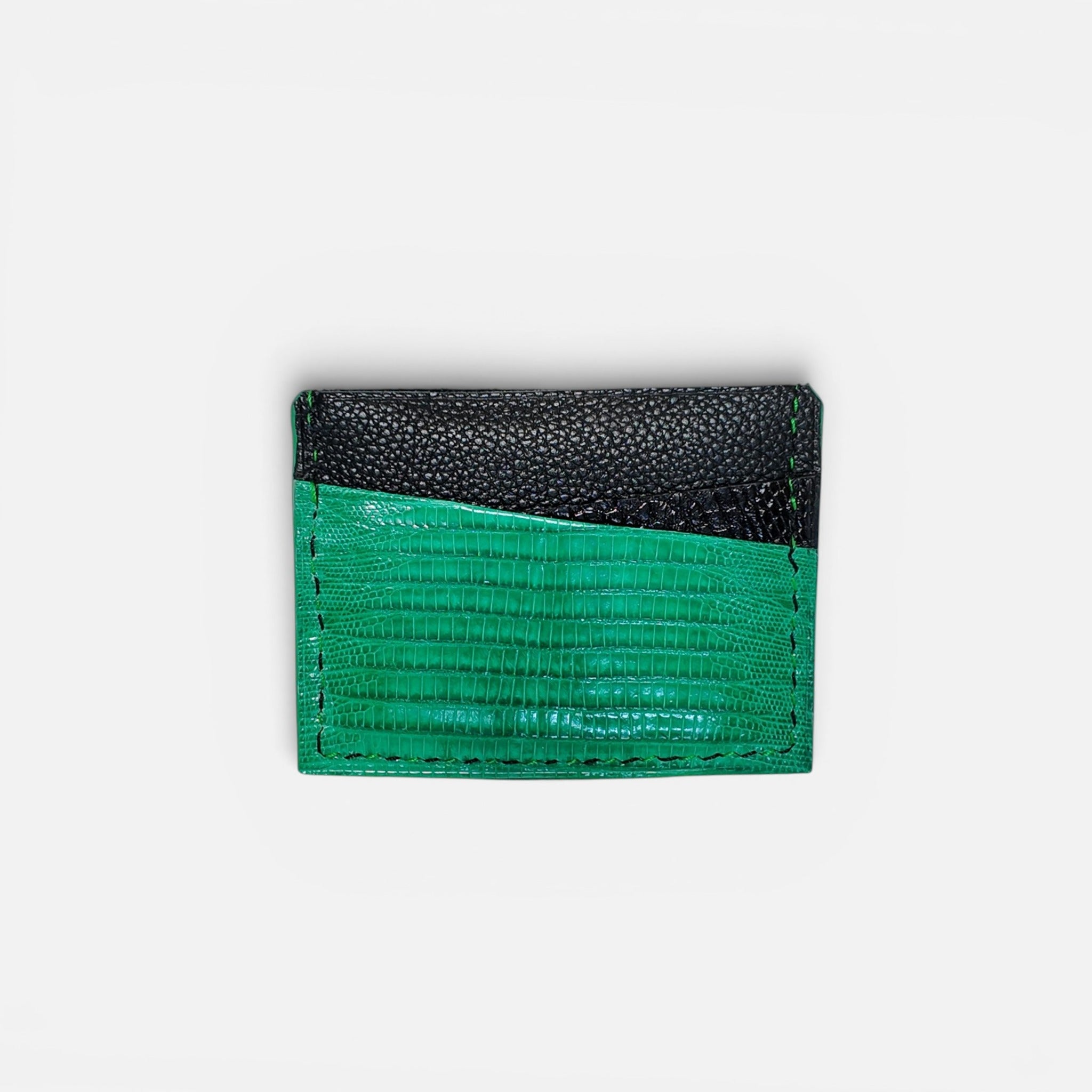 Porte-cartes tricolore — Vachette, Lézard & Patte d'Autruche