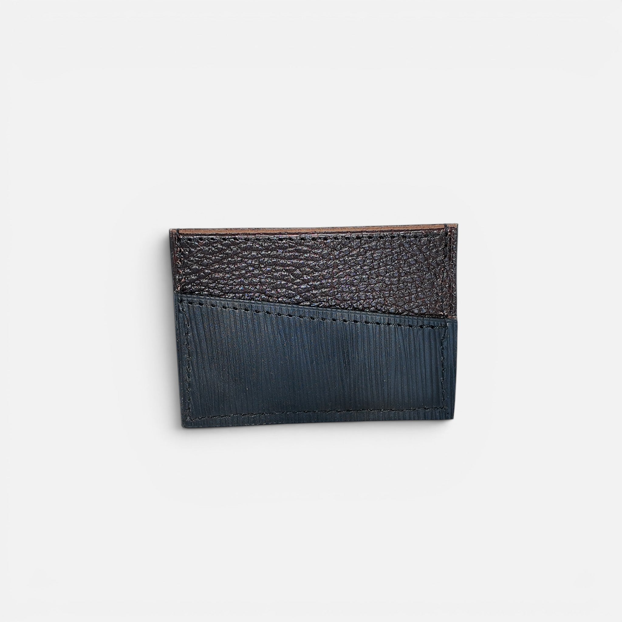 Porte-cartes bicolore — Vachette tannage végétal & minéral