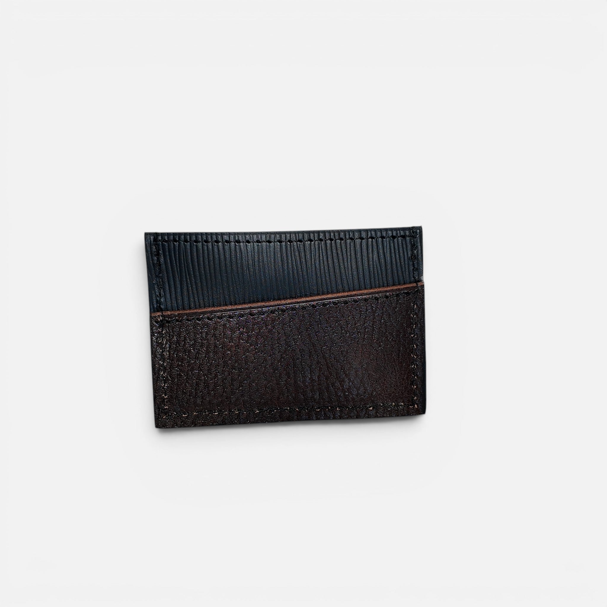 Porte-cartes bicolore — Vachette tannage minéral  & végétal