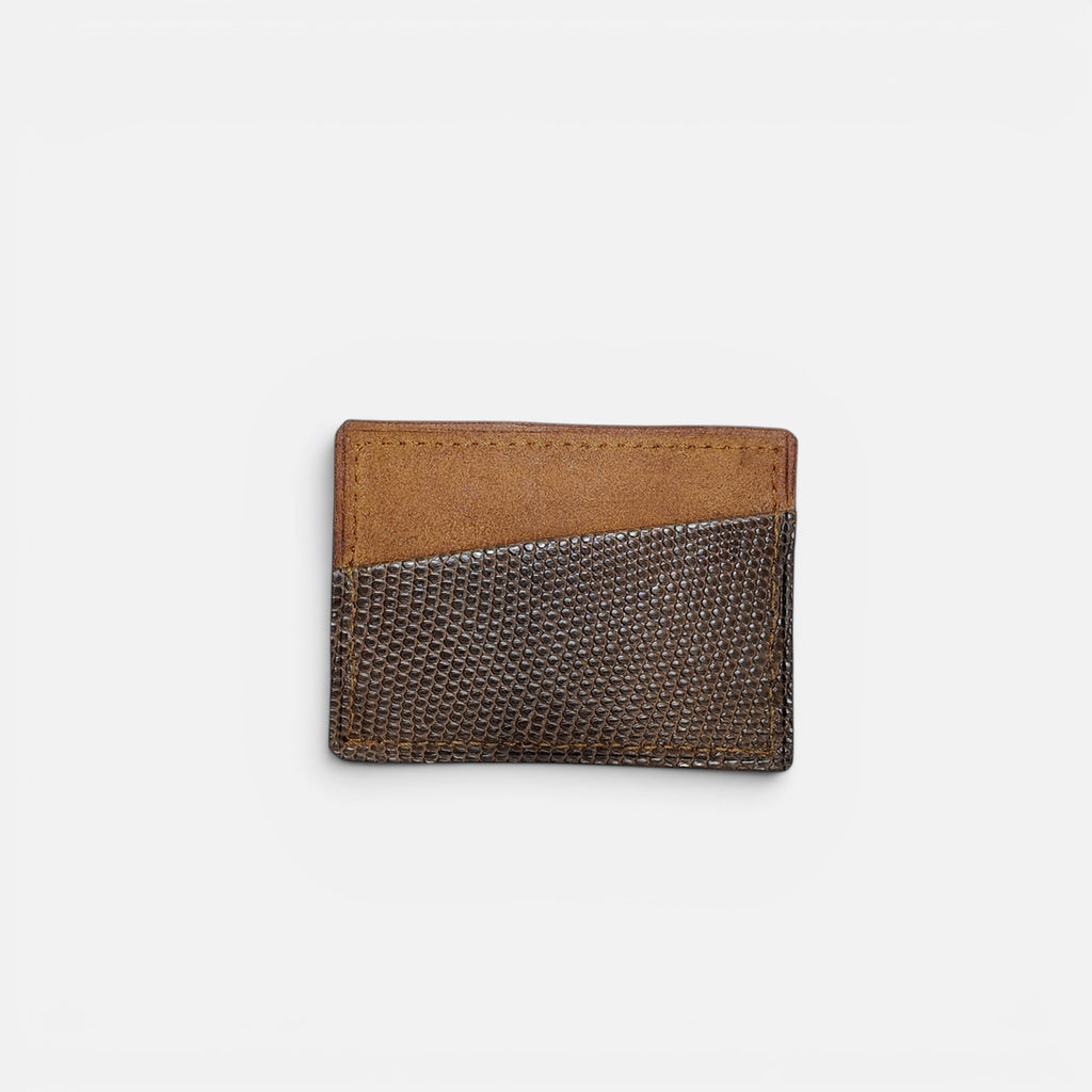 Porte-cartes bicolore — Vachette & Lézard