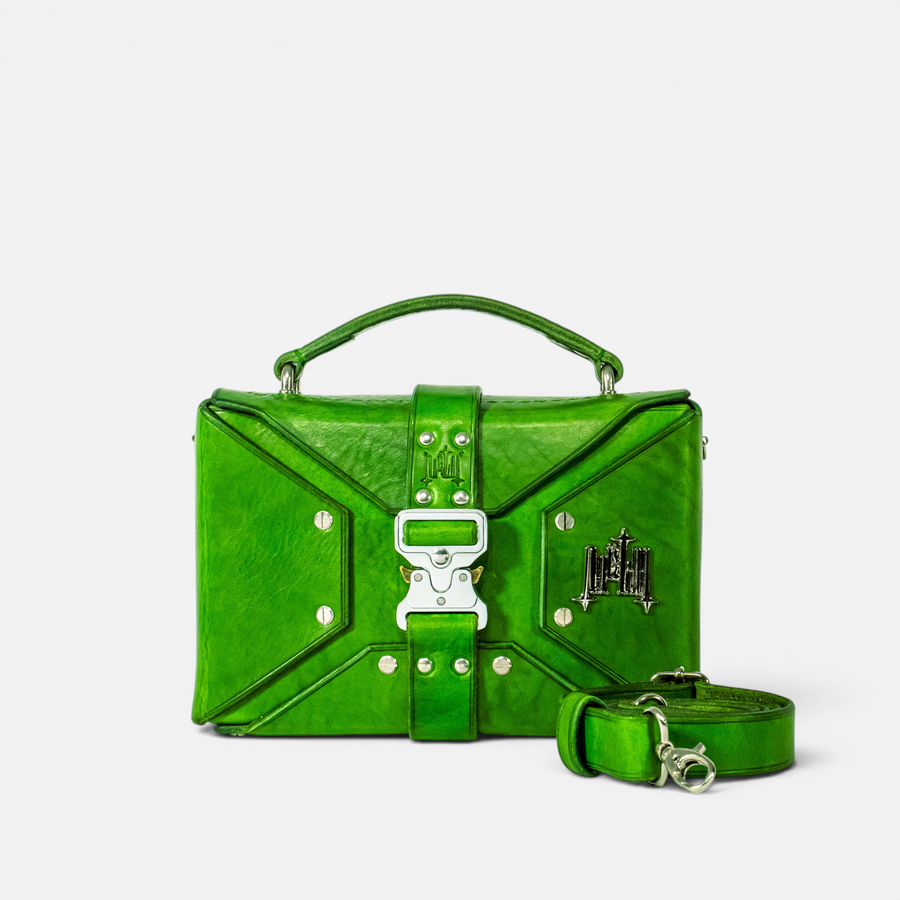 Sac DILI Vert en cuir pleine fleur, MRLM